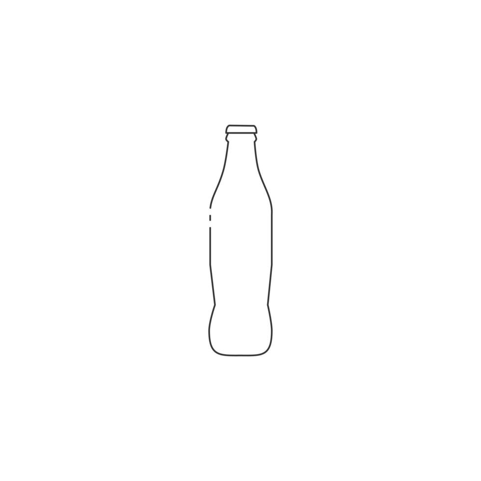 Outline icon of glass bottle vector illustration