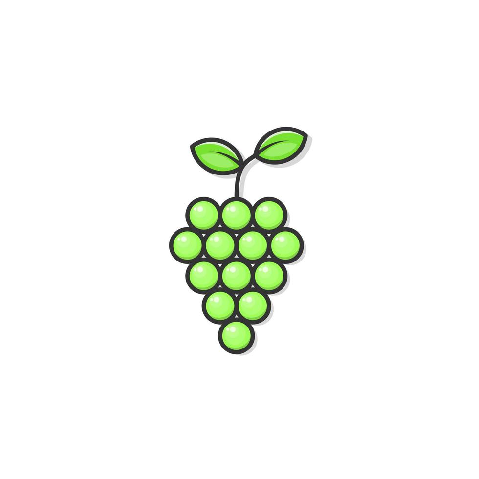 Cartoon icon of grape vector illustration