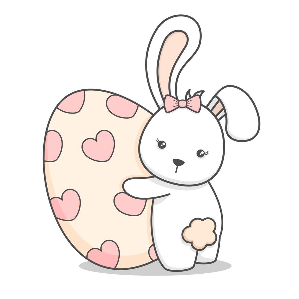 Cute Easter Bunny Pushing Egg 7105926 Vector Art at Vecteezy Cute Easter Bunny Pushing Egg 7105926 Vector Art at Vecteezy