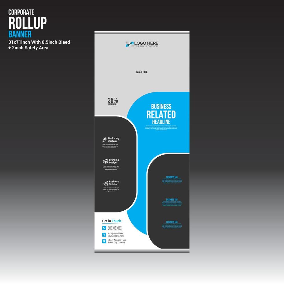 vector roll up banner design