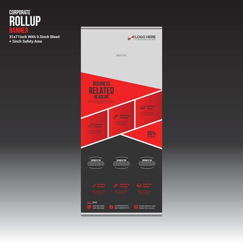 vector roll up banner design