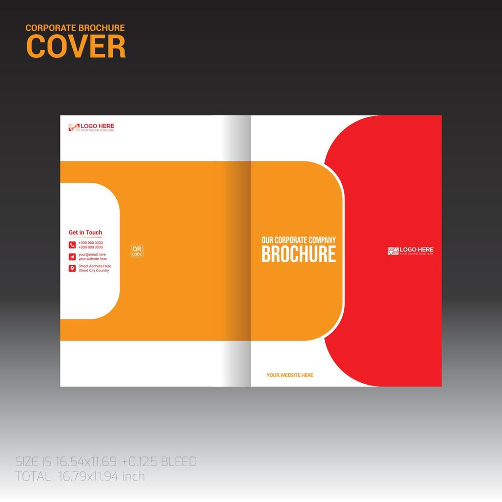 brochure cover for any kind of use vector