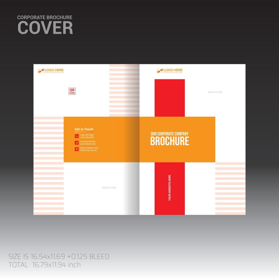 brochure cover for any kind of use vector