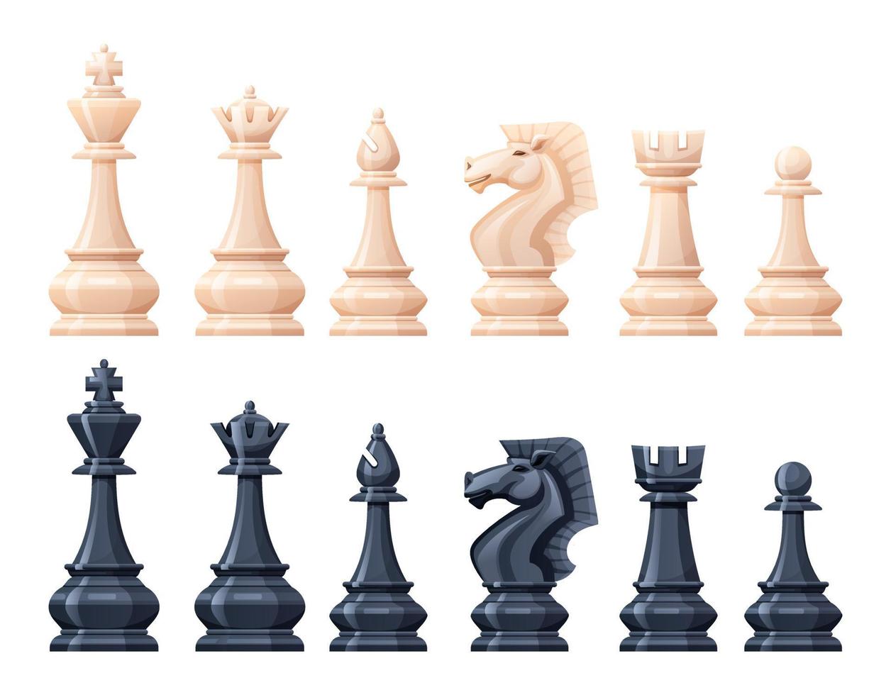 Chess pieces set Royalty Free Vector Image - VectorStock