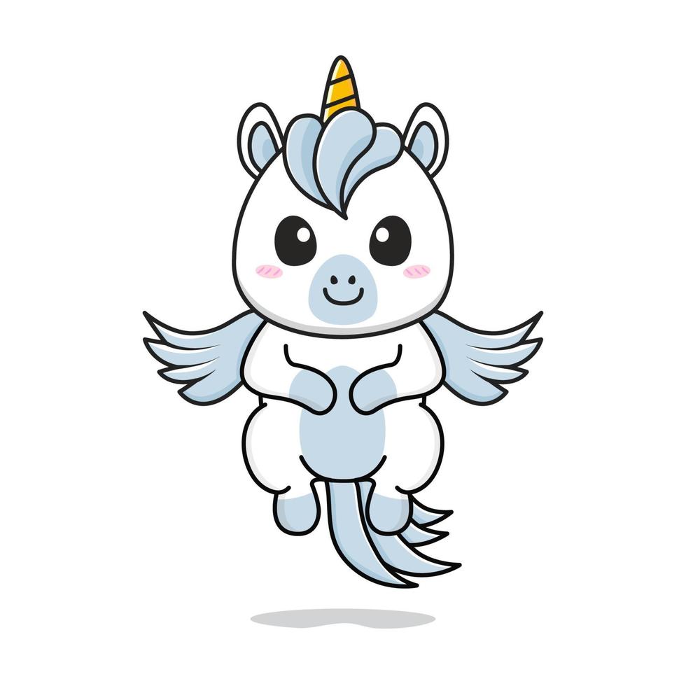 cute little pegasus flying vector