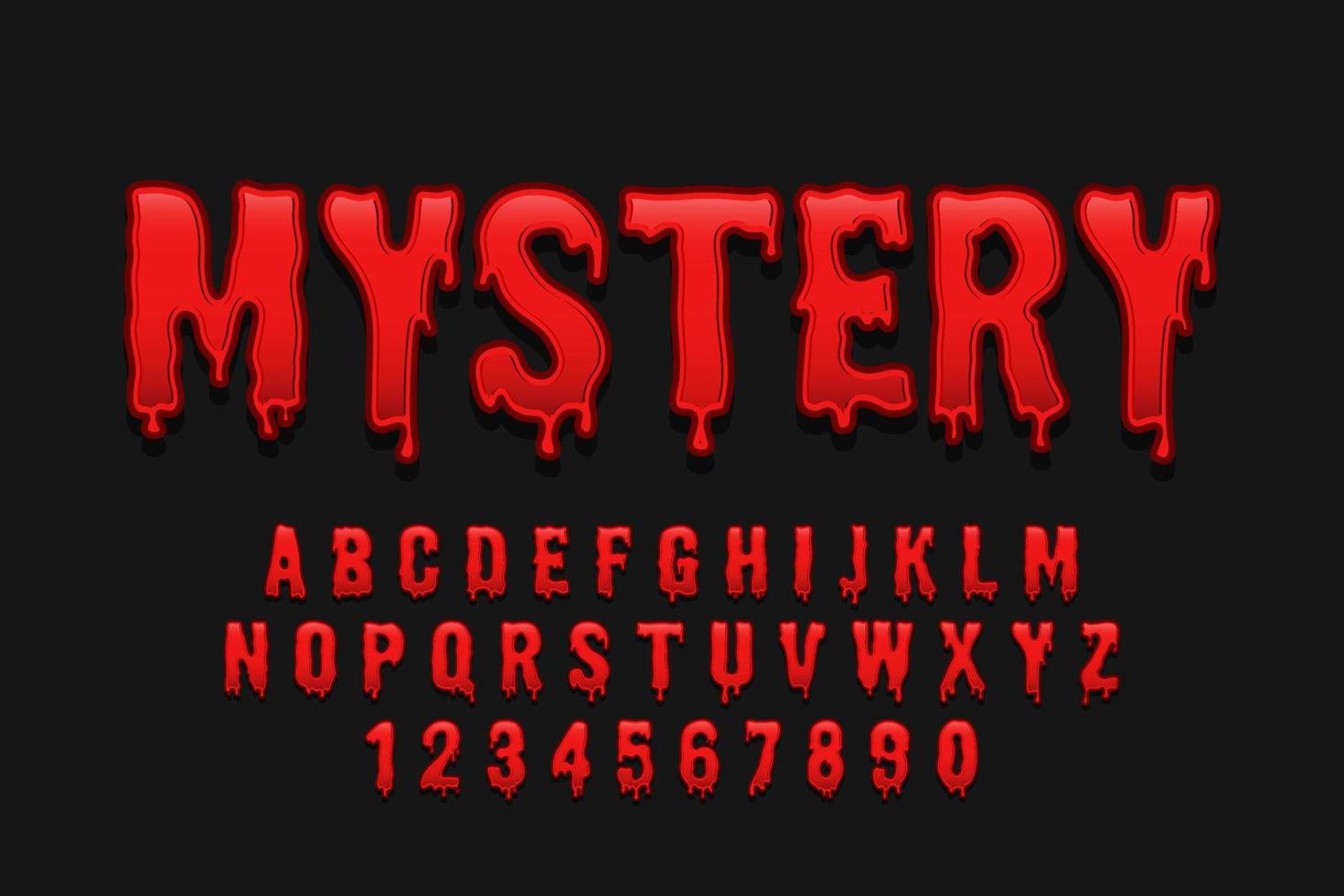 decorative mystery Font and Alphabet vector