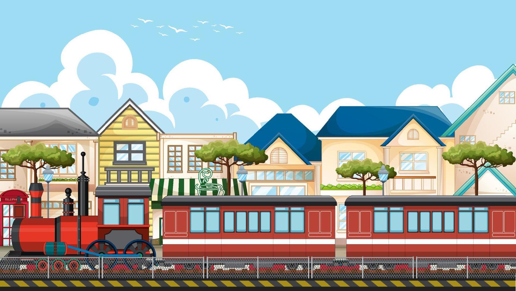 Train station scene with steam locomotive 7106471 Vector Art at Vecteezy Train station scene with steam locomotive 7106471 Vector Art at Vecteezy