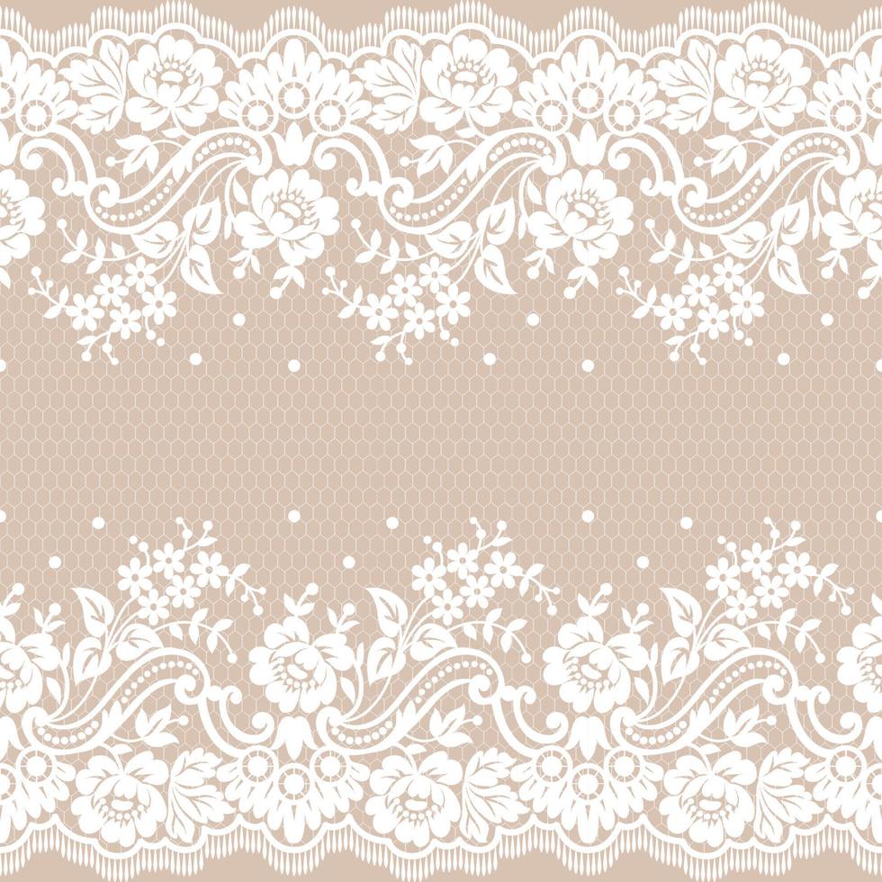 Vertical Seamless pattern lace. vector