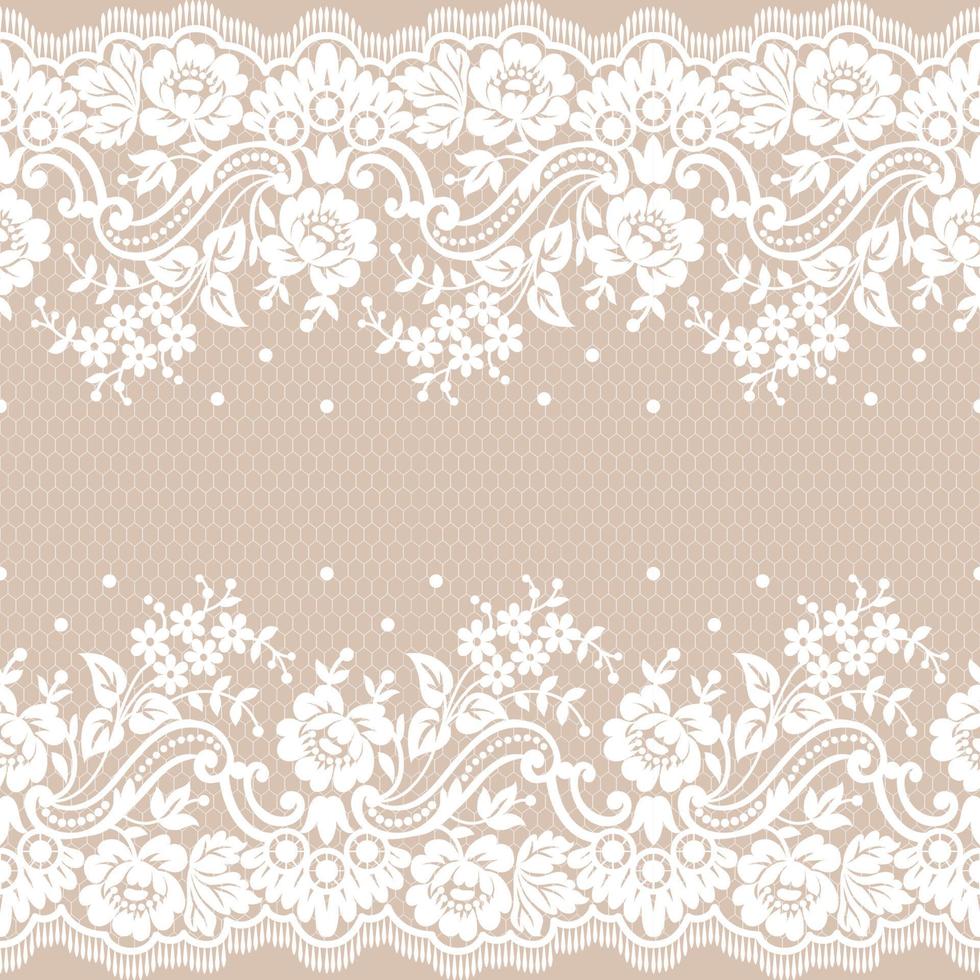 Vertical Seamless pattern lace. vector