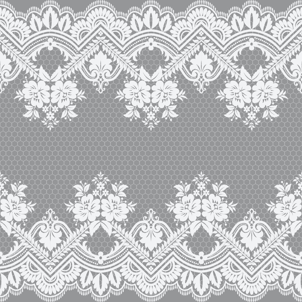 Vertical Seamless pattern lace. vector