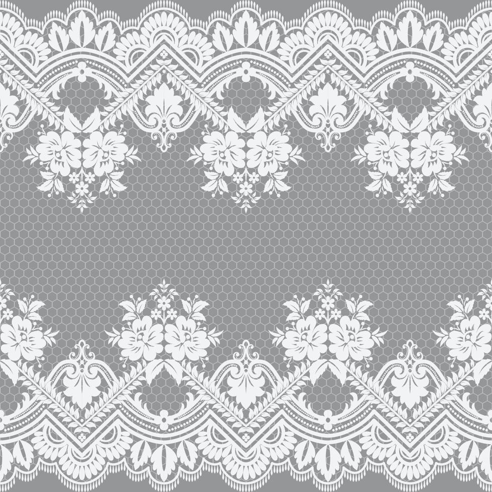 Vertical Seamless pattern lace. vector