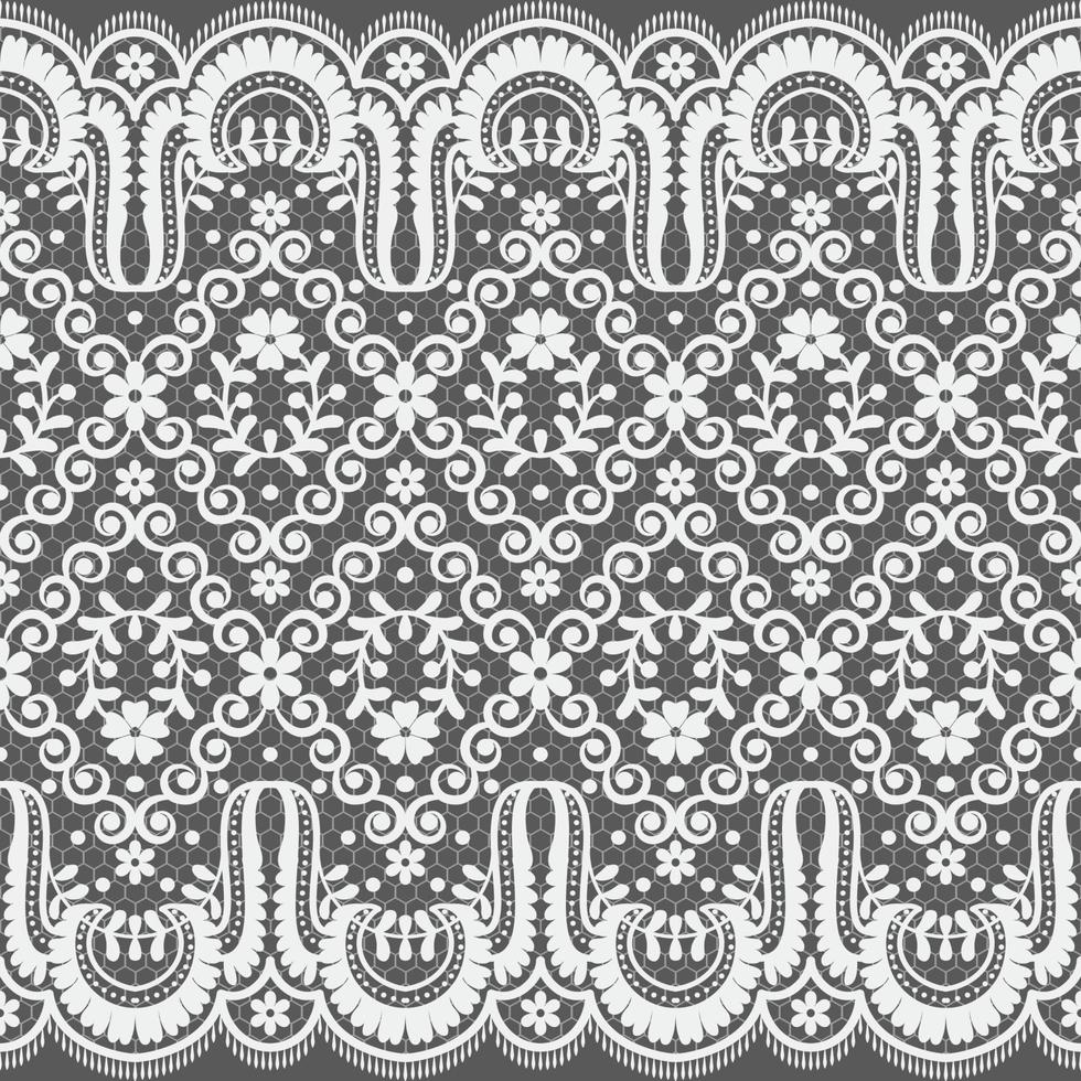 Vertical Seamless pattern lace. vector