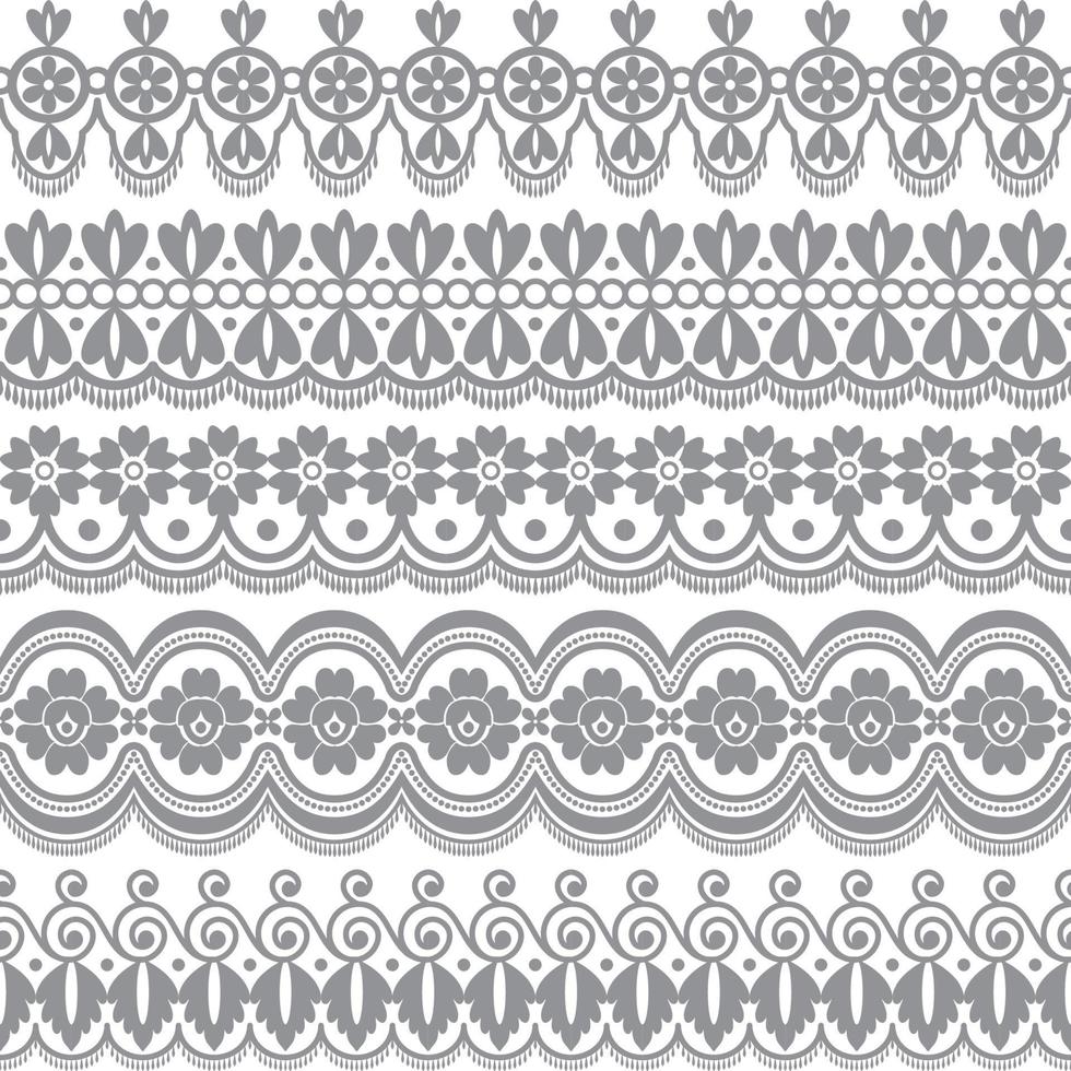 lace ornaments set vector