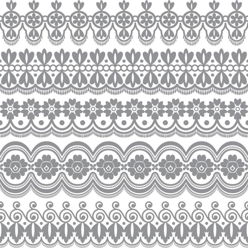 lace ornaments set vector