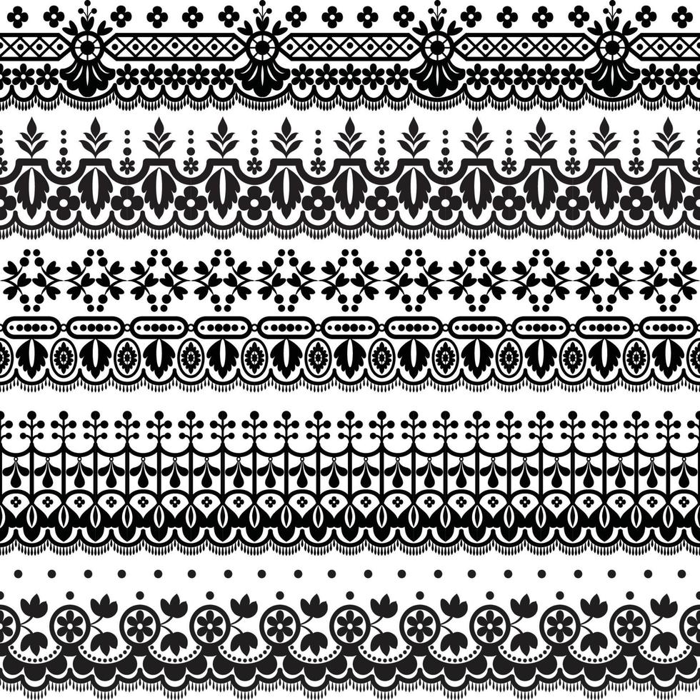 lace ornaments set vector