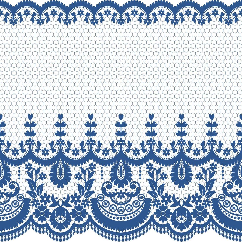 Vertical Seamless pattern lace. vector