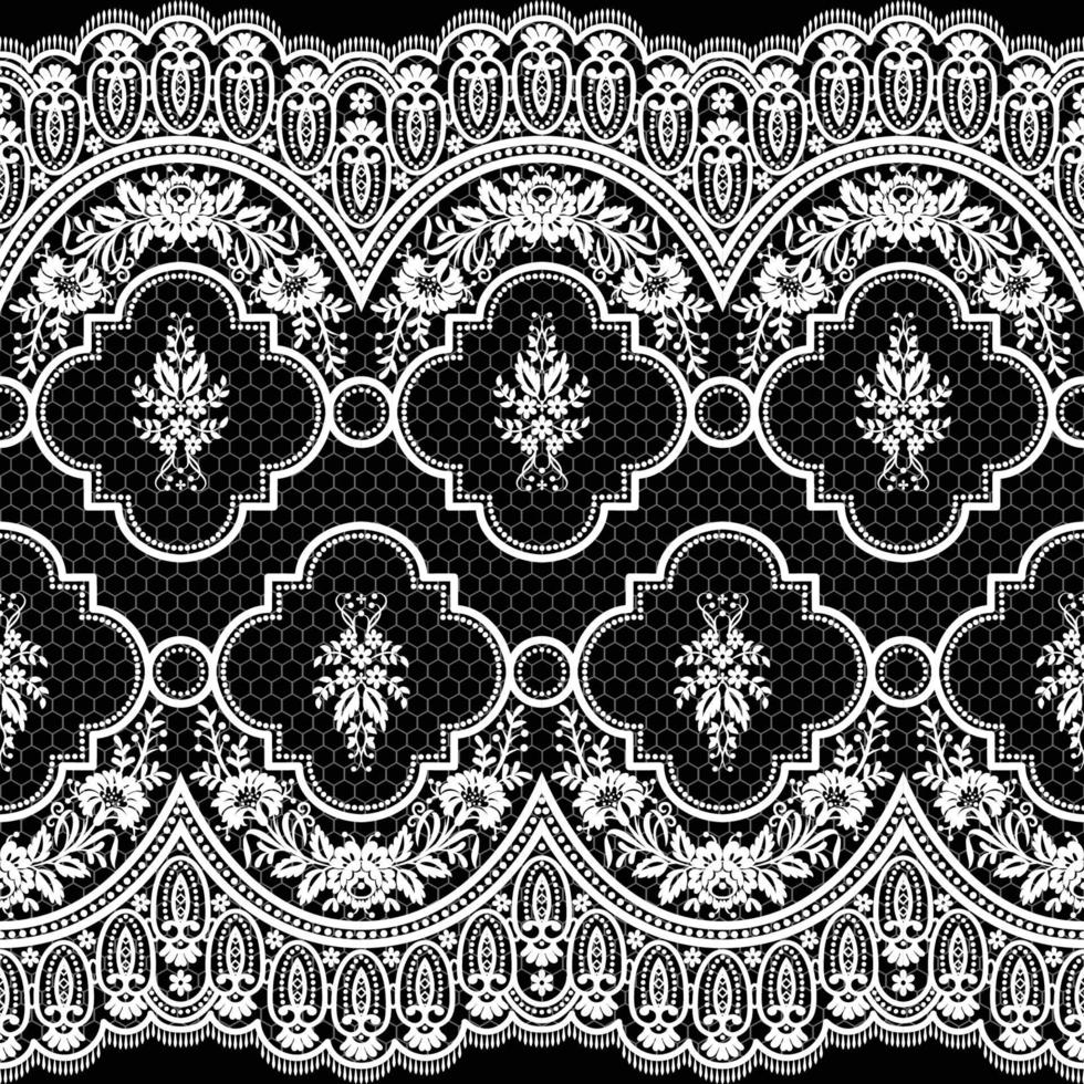 Vertical Seamless pattern lace. vector