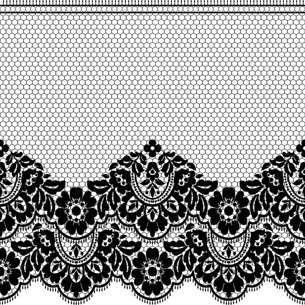 Vertical Seamless pattern lace. vector