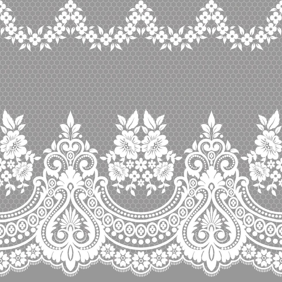 Vertical Seamless pattern lace. vector