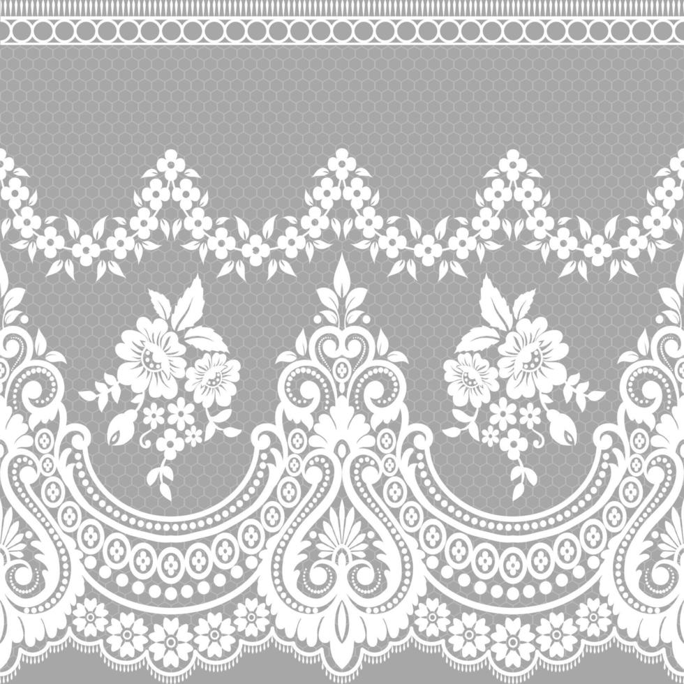 Vertical Seamless pattern lace. vector