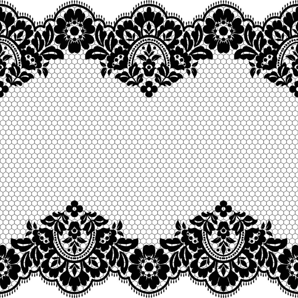 Vertical Seamless pattern lace. vector
