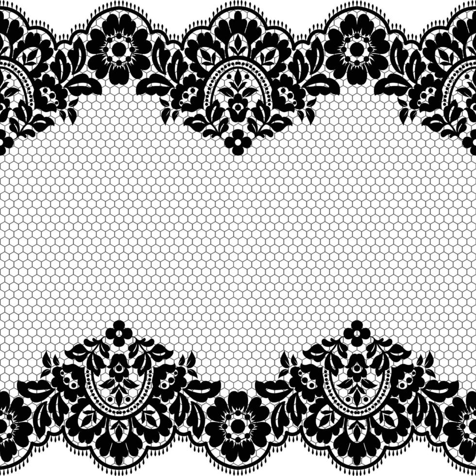 Vertical Seamless pattern lace. vector