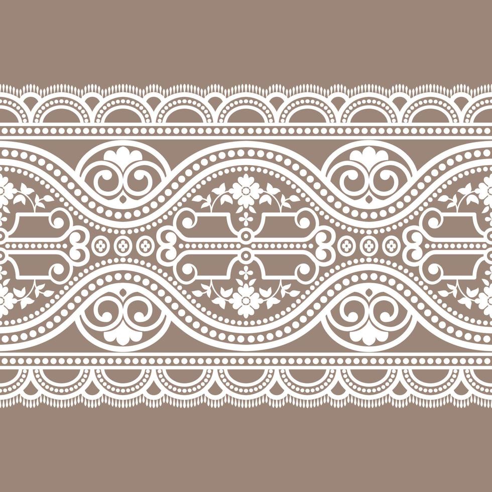 Vertical Seamless pattern lace. vector
