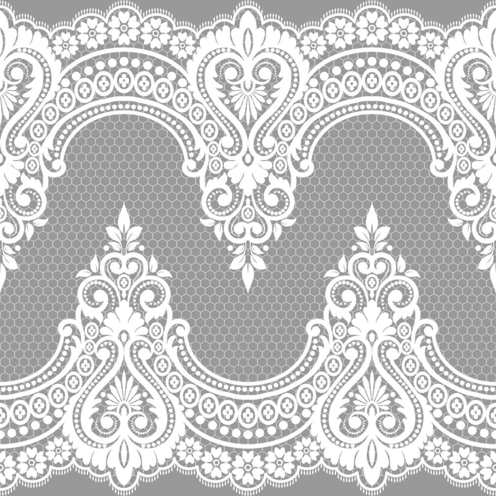 Vertical Seamless pattern lace. vector