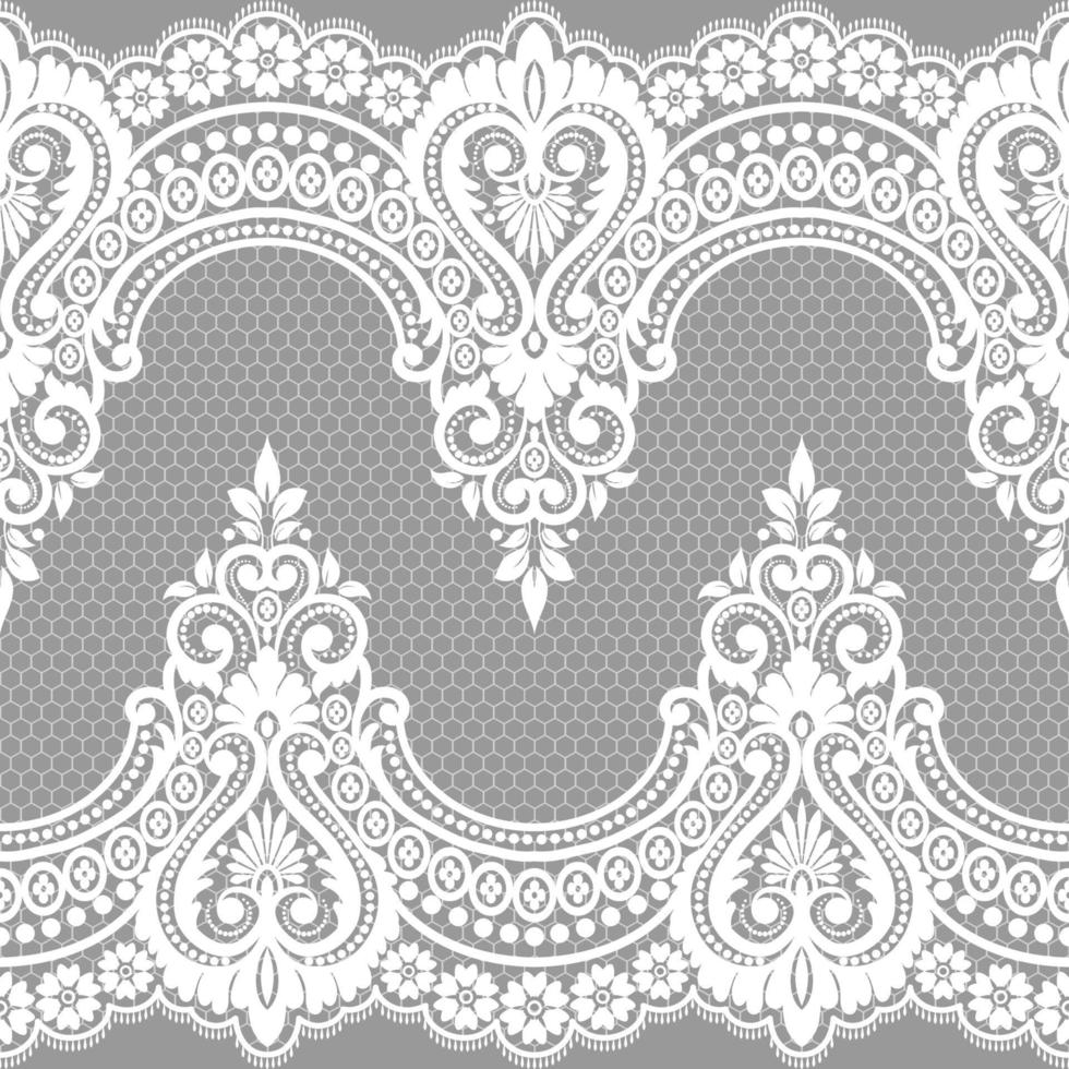 Vertical Seamless pattern lace. vector