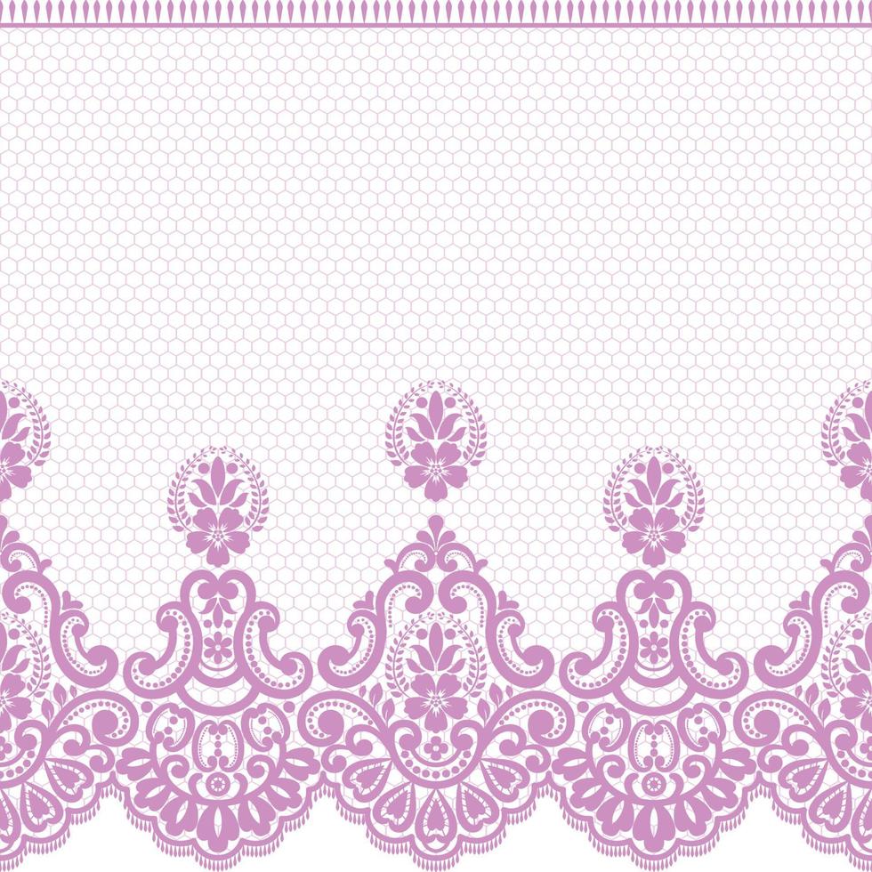 Vertical Seamless pattern lace. vector
