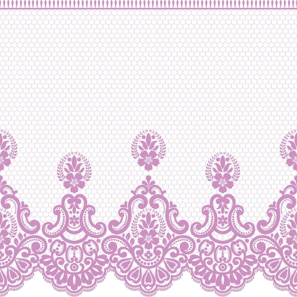 Vertical Seamless pattern lace. vector