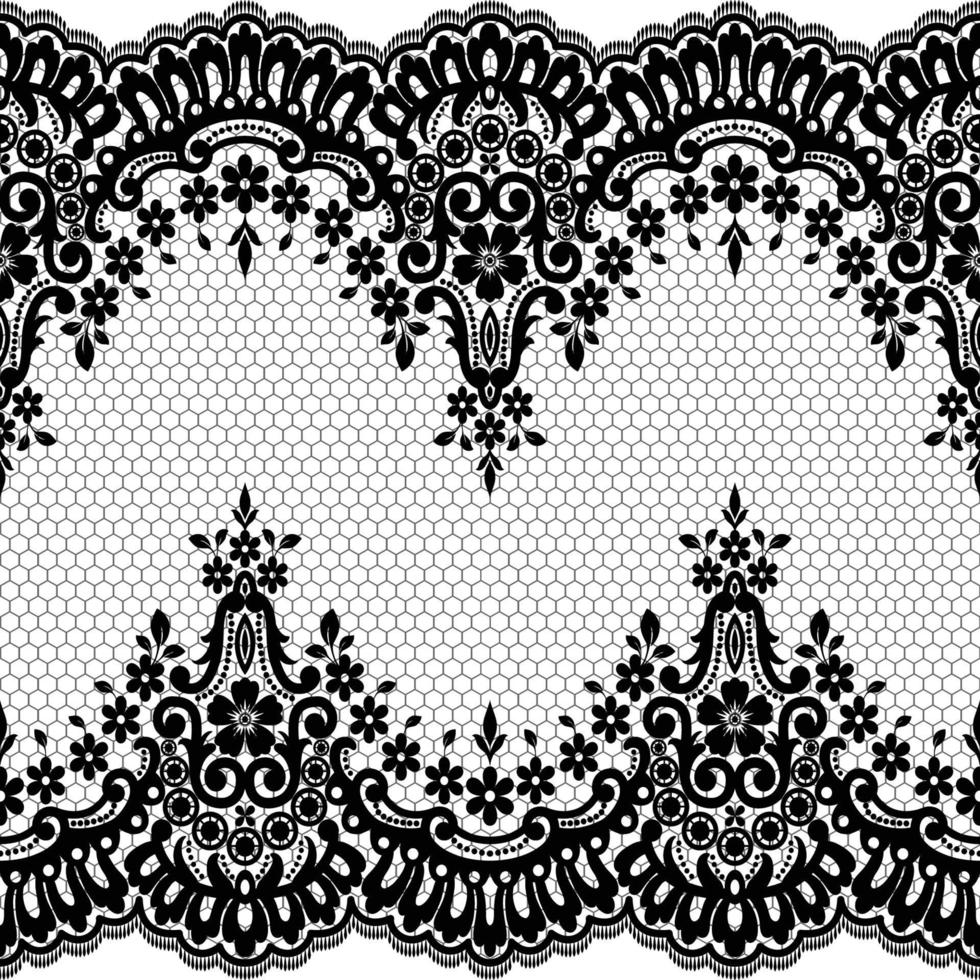 Vertical Seamless pattern lace. vector