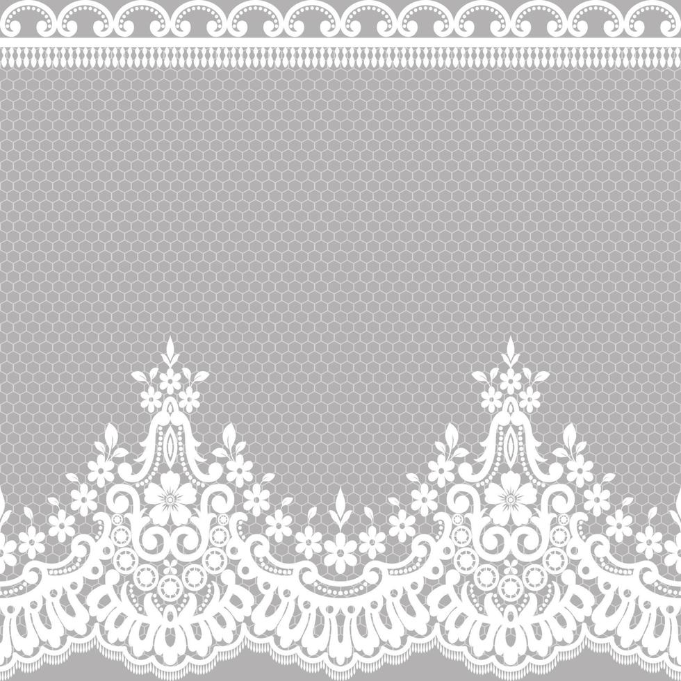 Vertical Seamless pattern lace. vector