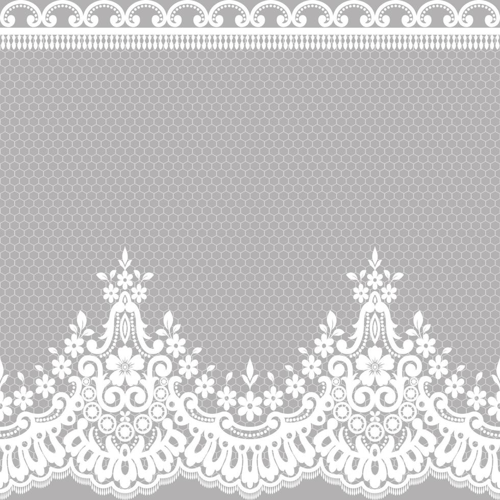 Vertical Seamless pattern lace. vector