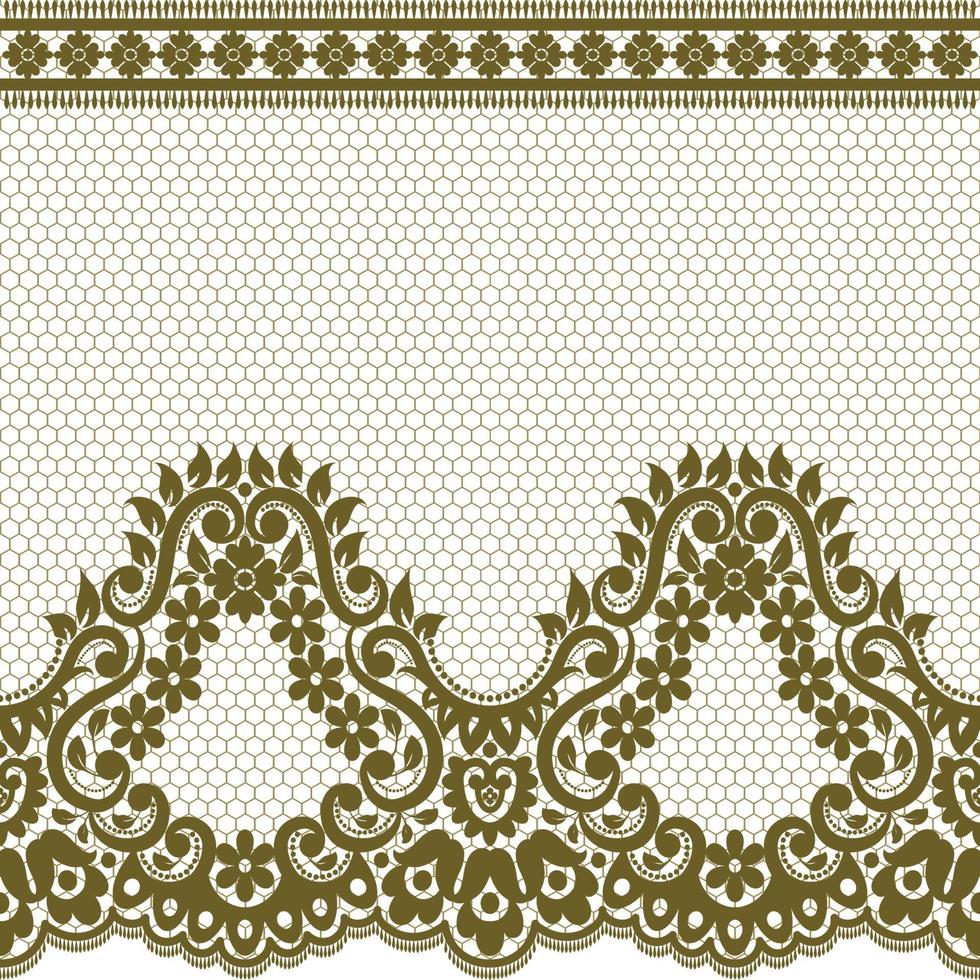 Vertical Seamless pattern lace. vector
