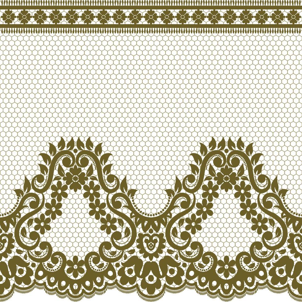 Vertical Seamless pattern lace. vector