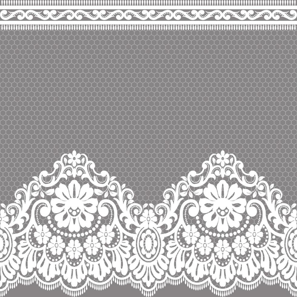 Vertical Seamless pattern lace. vector