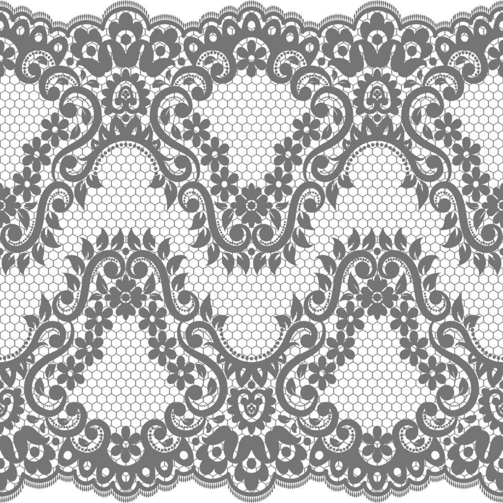 Vertical Seamless pattern lace. vector