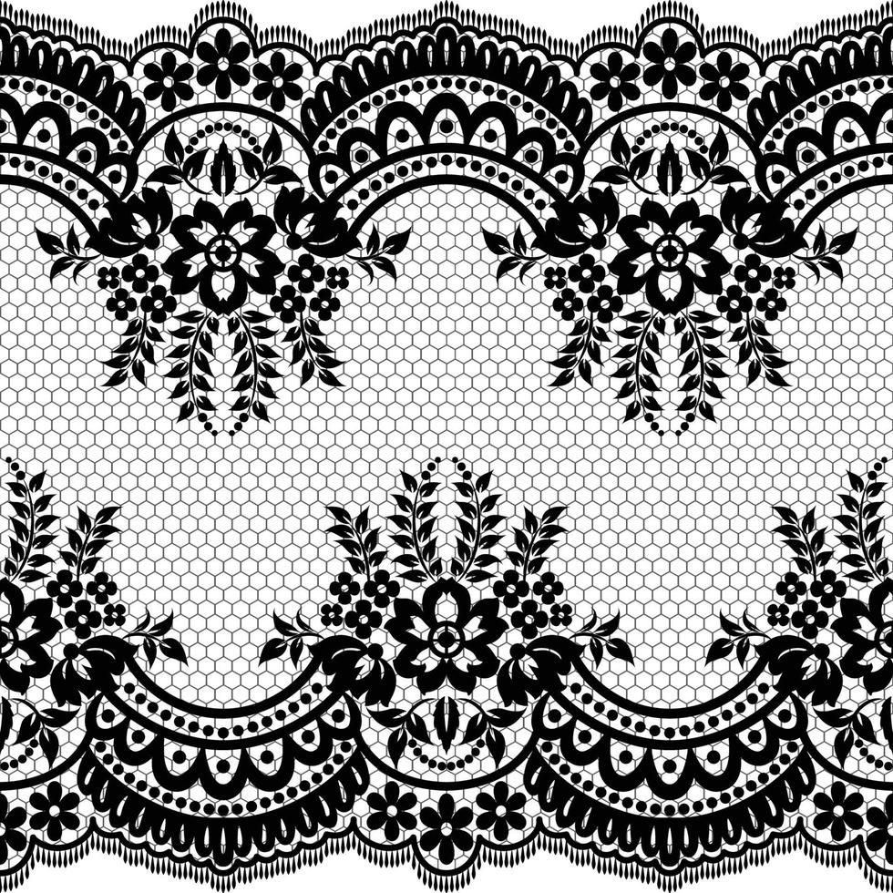 Vertical Seamless pattern lace. vector