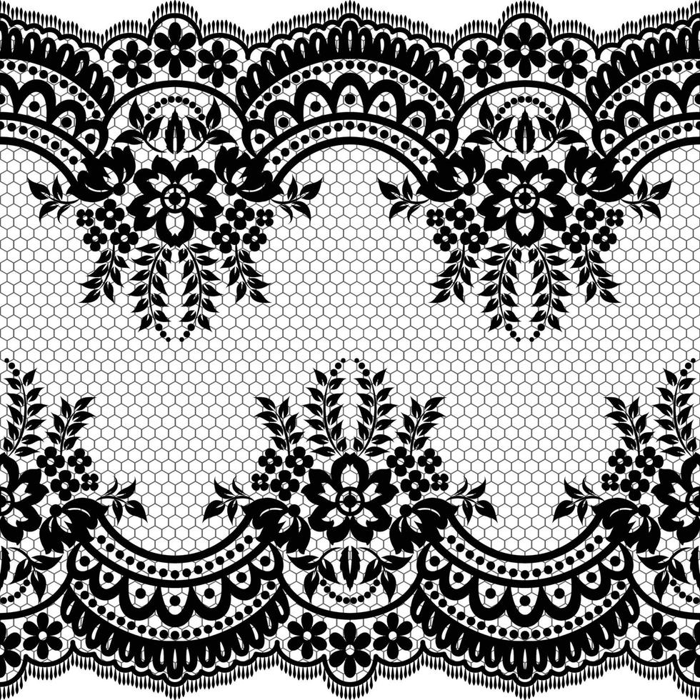 Vertical Seamless pattern lace. vector