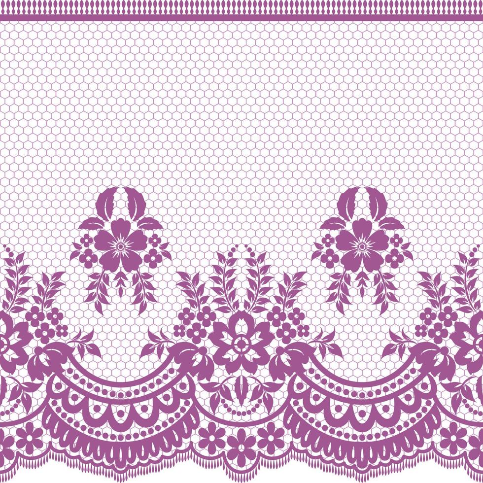 Vertical Seamless pattern lace. vector