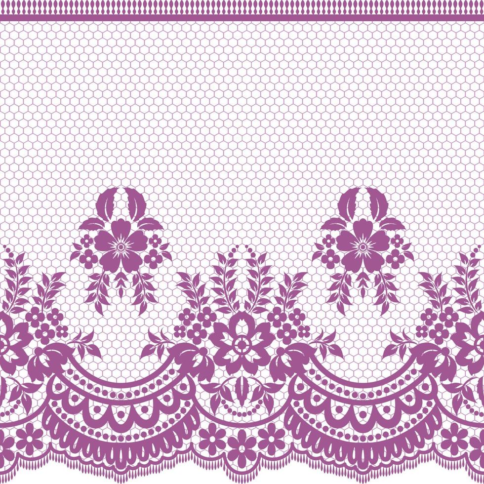 Vertical Seamless pattern lace. vector