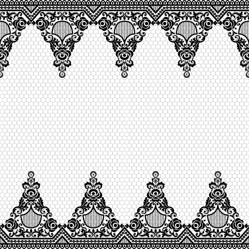 Vertical Seamless pattern lace. vector