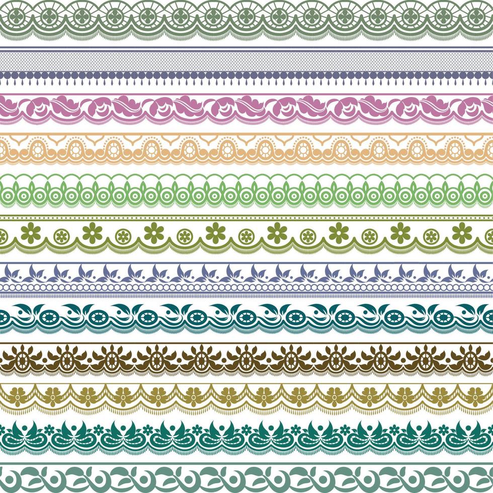lace ornaments set vector