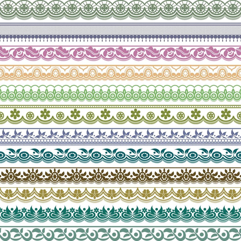 lace ornaments set vector