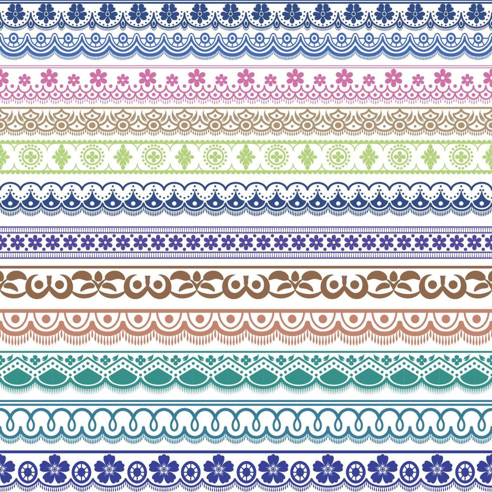 lace ornaments set vector