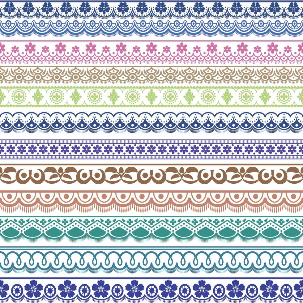 lace ornaments set vector