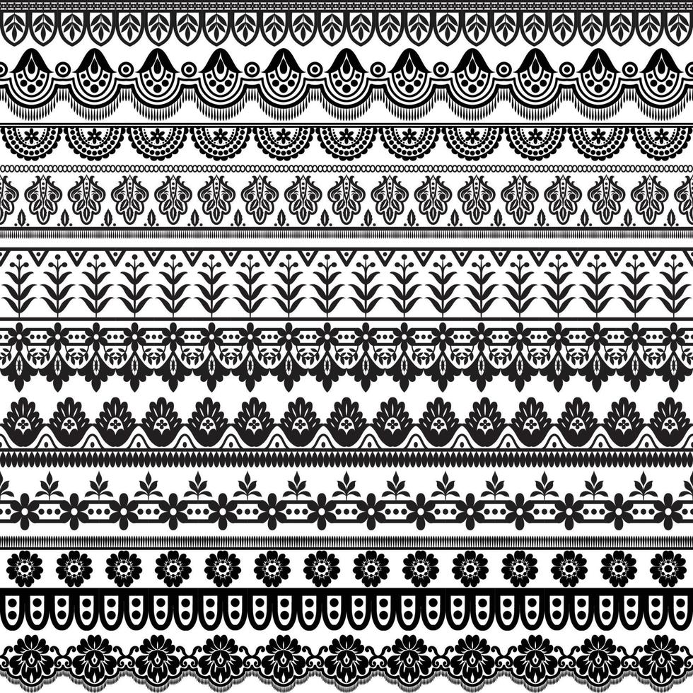 lace ornaments set vector