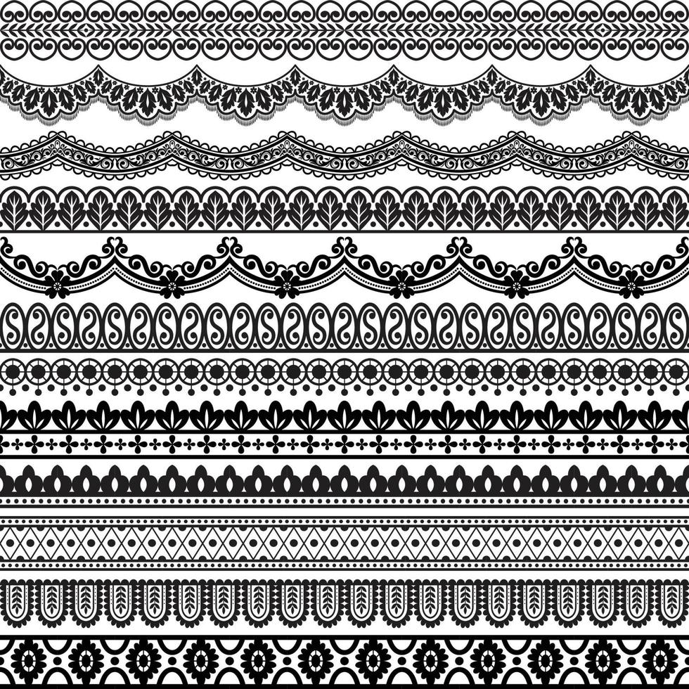 lace ornaments set vector