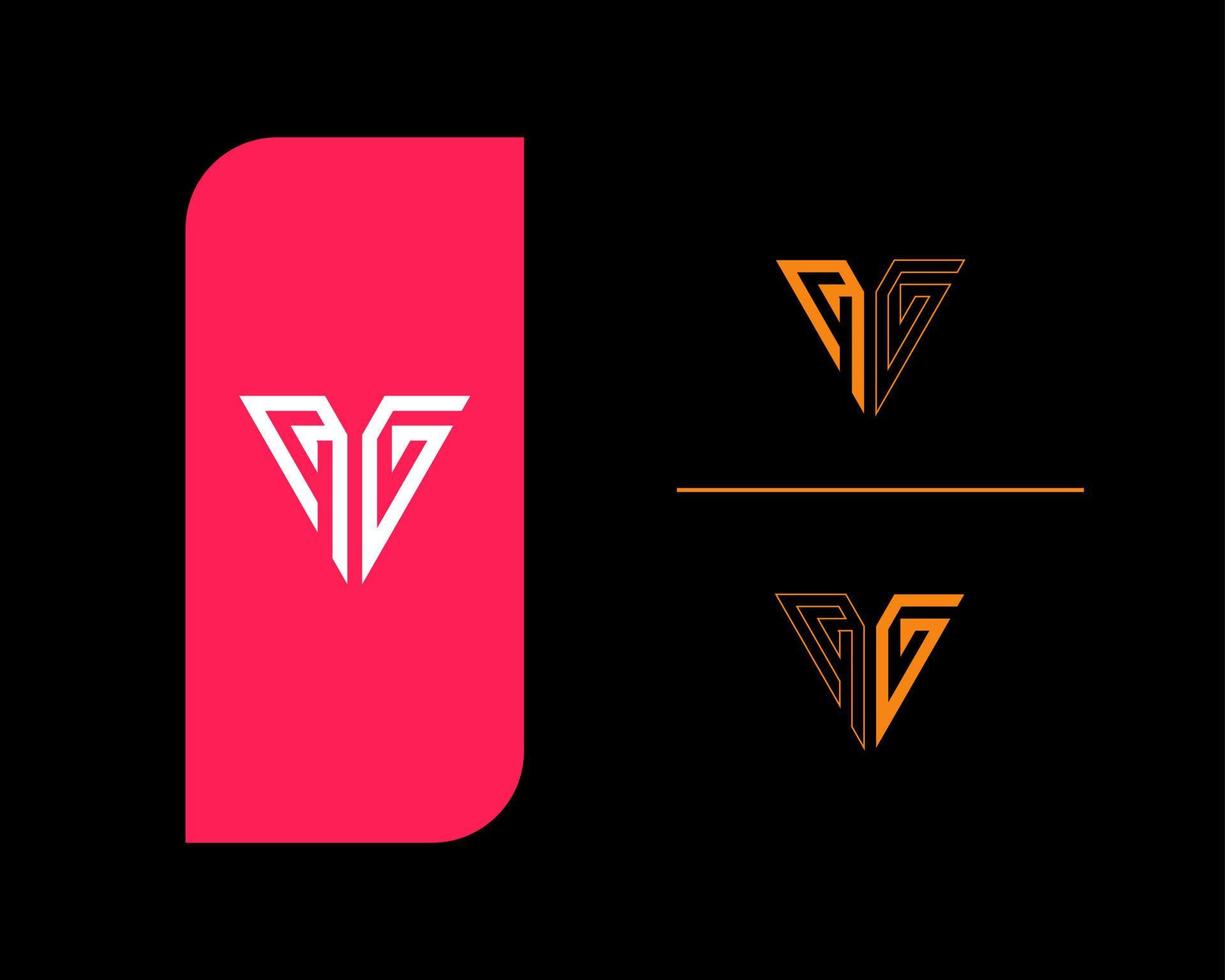 Letter F G logo design. creative minimal monochrome monogram symbol. Universal elegant vector emblem. Premium business logotype. Graphic alphabet symbol for corporate identity
